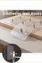 Punch-Free, Strong Adhesive Shelf Brackets, Wall Screws, and Clothes/Furniture Hangers, Set of 6.