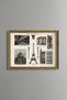 Eiffel Tower and Iron Architecture - Vintage Patterned Painting - Slim Frame