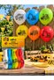Set of 6 Balloons Featuring Construction Machinery and Vehicles – Mixed-Color Birthday Decorations with a Dump Truck Theme - 6