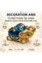 Luxury Alloy Metal Figurine Decorative Ashtray with Lid, 15 cm Metal Figurine, Incense Holder, Jewelry & Coin Box - 4