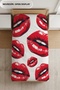 Pop Lips Lip-Patterned Digitally Printed Single-Size Duvet Cover Set - With Bed Sheet - 3