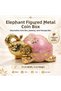 Luxury Alloy Metal Figurine Decorative Ashtray with Lid, 15 cm Metal Figurine, Incense Holder, Jewelry & Coin Box