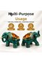 Luxury Alloy Metal Figurine-Adorned Lidded Decorative Ashtray and Jewelry Storage Box, Metal Ornament, 18 cm, Set of 2 - 7