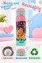 Cute Teddy Bear Print Kids' Thermos, 500 mL / 304 Stainless Steel, Leak-Proof, Heat-Retaining, Keeps Drinks Hot or Cold, One-Touch Open School and Water Bottle Thermos - 5