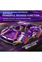 470-Piece Purple Sports Car Building Set, 1:18 Scale, with Wind-Up Mechanism, Ages 6+ - 3
