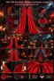 Halloween 160 cm Reversible Black and Red Mock Neck Dracula Vampire Cape - 4