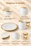 6-Person Gold Detailed Porcelain Coffee Set - 2