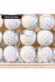 White, Glittery, and Patterned Christmas Tree Ornaments, Set of 15, Box 24x14 cm - 2