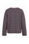More Sustainable Kahverengi Çizgili Overisize Bisiklet Yaka İnterlok Örme T-Shirt TWOAW27TS00027 - 4