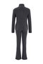 More Sustainable Anthracite Soft Textured Ribbed High Neck Knitwear Bottom - Top Set Twoaw27Au00090 - 3