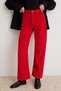 Kırmızı Fitilli Kadife Yüksek Bel Wide Leg Jeans TWOAW27JE00379