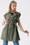 كاميل الخصر مربوط جيوب مزدوجة TRENCHCOAT - 2