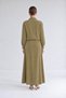 Stone Detailed Zippered Jacket Set Khaki - 4