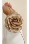 Lace-Up Fabric Flower Choker Necklace Rose Necklace - 2