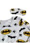 Boy's Cotton Fabric Gray Color Bat Patterned Shawroned Long Sleeve Winter Pajama Set - 3