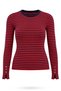 Red Sleeves Knitwear with Staple Detail 5547