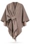 Mink Tassel Detailed Double-Breasted Poncho 40237