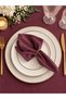 Pearl Velvet Textured Seamless Plum Napkin 6 Pieces - 2