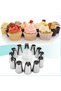 14pcs Large Piping Tips Set,Stainless Steel frosting tips with Reusable Pastry Bag,Cake Decorating T - 2