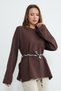 Fullamodest Belted Slit Wide Sleeve Tunic - 3