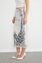 Slit Sequin Maxi Skirt with Chiffon Detail - 7