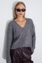 Buttoned V-Neck Knitted Cardigan - 6