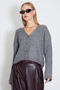 Buttoned V-Neck Knitted Cardigan - 3