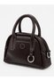 Women's Brown Alin Model Silver Ring Detailed Hand & Shoulder Bag - 3