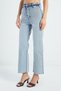 High Waist Cut-Off Leg Jeans - 7