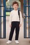 Double Legged Boys' Trousers with Tie Waist