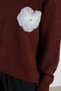 Beaded Floral Embroidered Knit Sweater - 7