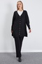 Jacquard V-Neck Buttoned Cardigan - 4