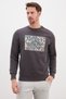 3 Thread Floral Maze Printed Crew Neck Sweatshirt