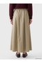 Quality Pieces from Çelebi Store: Gabardine Flared Skirt with Waist Cord - 6