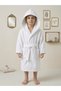 Hooded Cotton White Children's Bathrobe