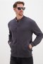 Snap Fastener Pique Fabric Regular Fit Jacket - 6