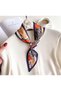 Horse Patterned Geometric Design Multi-Purpose Luxury Women's Tie Scarf