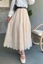 Laced Beige Hijab Skirt 13951Bej - 3