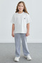 Striped Crew Neck Girls' 2-Piece Set - 2