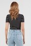 Striped Polo Neck T-Shirt - 4