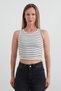 Striped Halter Neck Body with Stoppers on the Sides - 6