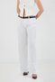 Lyocell Fabric Trousers with Elastic Waist and Buttons - 4