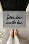 Modern Digital Printing Only with Good Vibe Written Doormat - Doormat