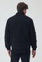 Men's Black Color Standard Fit Zippered Quilted Cashmere Coat - 8