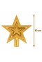10 cm Gold Tepe Yıldızı Christmas Pine Tree Gold Star Tepelik Small Size Gold Tepe Yıldızı - 3
