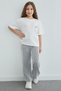 Striped Crew Neck Girls' 2-Piece Set