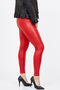 Faux Leather Leggings with Fleece Inside - 2