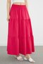 Elastic Waist Pleated Maxi Skirt - 7