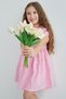 Cherry Embroidered Brode Detailed Baby Collar Girl's Dress - 4