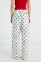 Polka Dot Tie-Waist Trousers - 8
